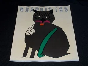 1976 #186 GRAPHIS MAGAZINE VERY NICE COVER ART & INSIDE PAGES - E 853 - Picture 1 of 2