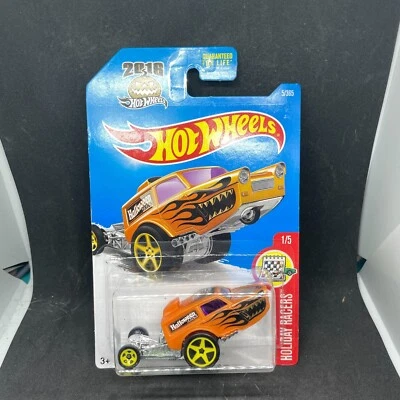 2016 Halloween Hot Wheels HW Poppa Wheelie Holiday Racers 1/5 Orange - Image 1 of 3