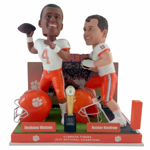 Deshaun Watson & Hunter Renfrow Clemson Tigers 2017 National Champs Bobblehead Cover