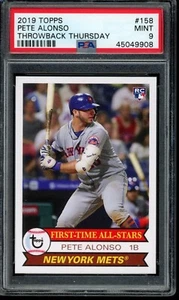 2019 Topps Throwback Thursday #158 Pete Alonso RC SP PSA 9 Mint Rookie Card - Picture 1 of 2