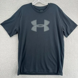 Under Armour Mens Shirt Extra Large Black Crew Neck Short Sleeve Lightweight Gym - Picture 1 of 8