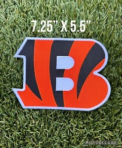 Cincinnati Bengals BIGGEST 7” Iron On Patch Embroidered US SELLER - Picture 1 of 3