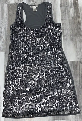 Camiseta sin mangas Charlotte Russe azul verdoso cuello redondo sin mangas lentejuelas delanteras talla S Foto 1 de 4