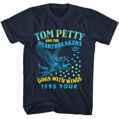 Camiseta para hombre Tom Petty & the Heartbreakers Dogs with Wings Tour 1995 Rock Band Foto 1 de 3