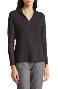 Neu mit Etikett X by Gottex schwarz Golf Tennis Langarm angedeutetes Shirt S M L & XL - Bild 1 von 1