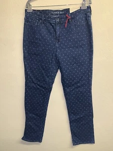 Jeans Lands End slim vita media a pois 12 nuovo con etichetta - Foto 1 di 5