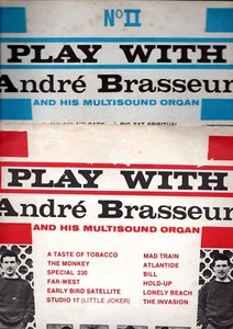 PLAY with ANDRE BRASSEUR Vintage Sheet Music Books 1 & 2 & His Multisound Organ - Picture 1 of 11