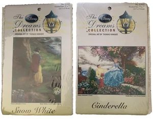 2 X Disney Dreams Cinderella & Snow White Thomas Kinkade Art Cross Stitch Kits - Picture 1 of 7