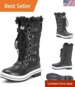 Women's Nylon Tall Winter Snow Boot - Picture 1 of 10