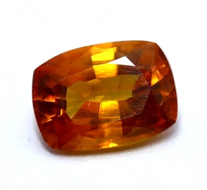 Piedra preciosa suelta corte cojín zafiro naranja natural de 4,35 quilates certificado AGL - Imagen 1 de 7