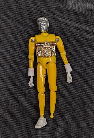 Vintage Mego Micronaut YELLOW OPAQUE TIME TRAVELERS Super Rare! MISSING FOOT Cover