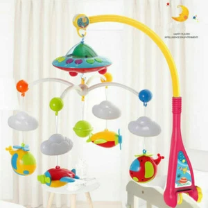 Baby Musical Bed Bell Nursery Light Crib Mobile Star Music Box Rattle Toy Remote - Picture 1 of 12