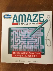 Thinkfun AMAZE 16 Mazes in One Travel Game Great Condition with box Maze Toy - Picture 1 of 2