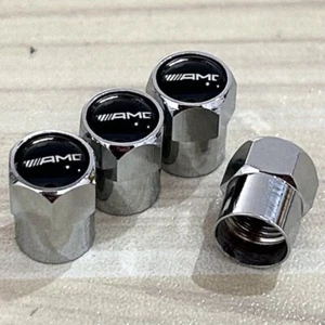 4PCS Mercedes-Benz AMG Logo Ventilkappe For Auto Luftventil Silber Aluminium * - Picture 1 of 3