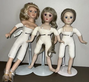 80er Danbury Mint Biskuitporzellan Puppe Akt 16” 12,5” Teile Kunst GUC Lot/3 - Bild 1 von 8