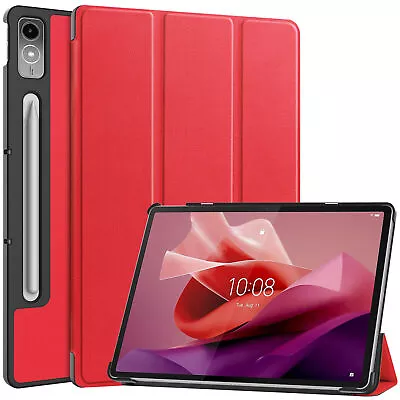 For Lenovo Tab P12 TB370FU TB371FC 12.7" Tablet Case Flip PU Leather Smart Cover - Image 1 of 4