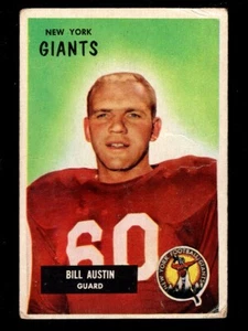 Bowman #11 1955 Bill Austin New York Giants pobre - Imagen 1 de 2