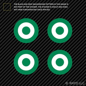 (4x) 1.5" Nigerian Air Force Roundel Sticker Die Cut Decal NAF Nigeria NGA NG - Picture 1 of 1