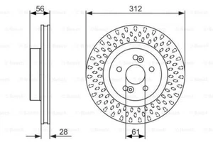 Genuine Bosch Front Brake Rotors Discs Set BD1555 - Picture 1 of 2