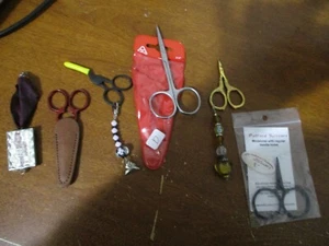 Lot of 5 Decorative Crafts, Sewing, Emboried Scissors Collection...d - Picture 1 of 1