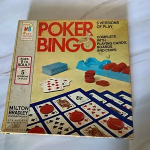 Vintage Board Game Poker Bingo By Milton Bradley 1972 Made In The USA - Complete - Picture 1 of 11