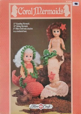 Fashion Doll Gown Dress Coral Mermaids Outfits Crochet Patterns By Fiber Craft - Image 1 of 3