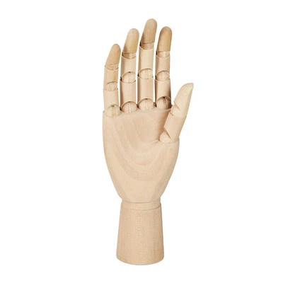 Holzhand Holzmodellhand Zeichenhand Gliederfigur Gliederhand beweglich 230 g - Bild 1 von 4