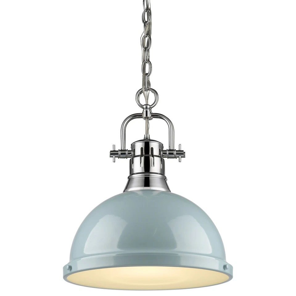 Golden Lighting 3602-l Ch-sf Duncan Pendant Light Chrome