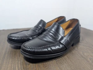 Cole Haan Penny Loafers Mens 10 M Black Leather Slip On Casual Classic Dress - Picture 1 of 14