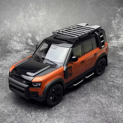 Almost real 1/18 Land Rover Defender 110 2020 Diecast Model Car Orange Black - Image 1 of 4