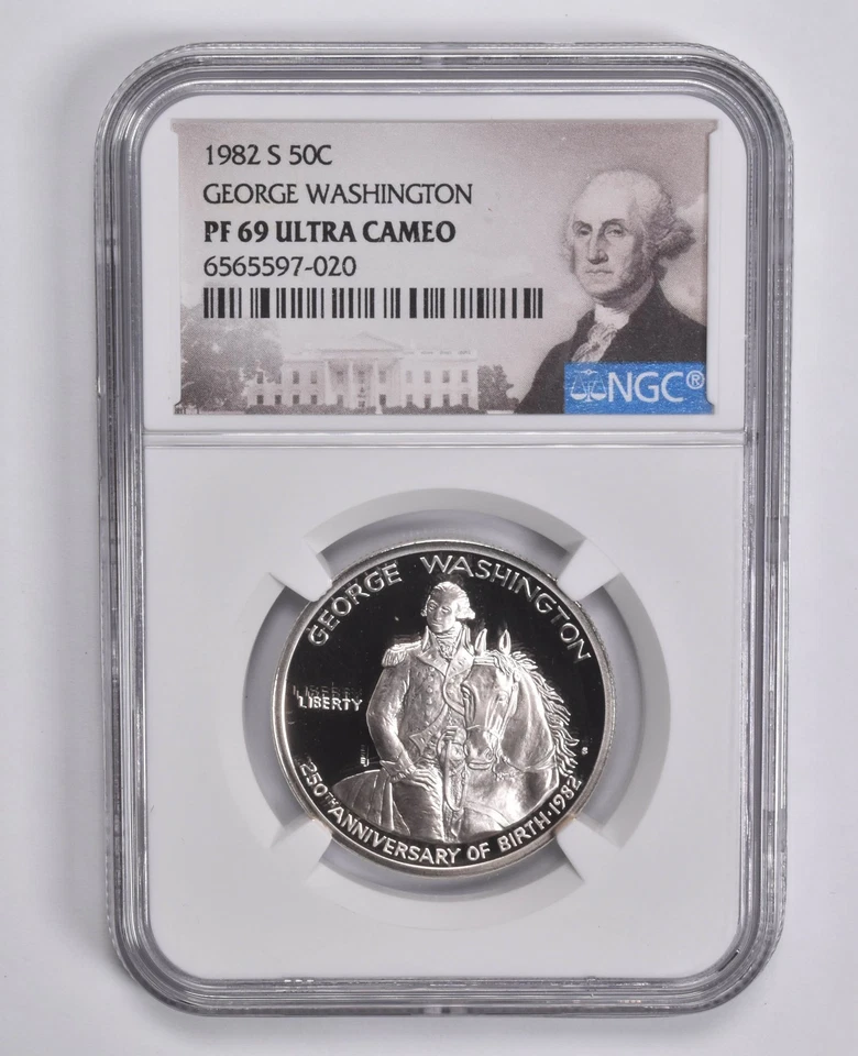 1982-S PF69 George Washington Commemorative Half Dollar NGC Special Lbl *5337 - Image 1 of 4