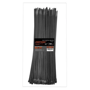 Corbatas con cremallera de 12 pulgadas dentadas de doble cara, 100 libras de resistencia a la tracción cabina de alta resistencia... - Imagen 1 de 6