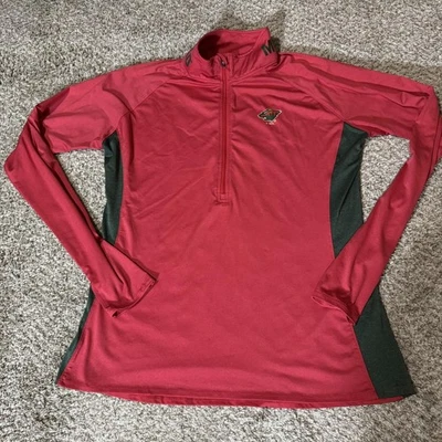 Minnesota Wild Pullover Quarter Zip Womens XL Red Green NHL Hockey Long Sleeve - Image 1 of 4