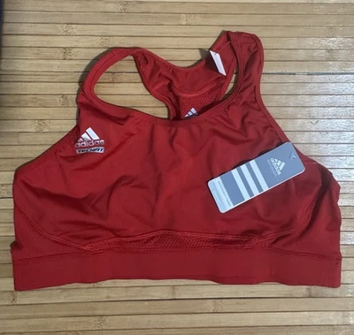 Sujetador deportivo Adidas Raceback Climalite Tech Fit soporte medio para mujer nuevo Foto 1 de 3