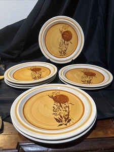 stonecrest andre ponche Autumn Sun  Set Of 8 Dinner Plates10 3/4 In - Picture 1 of 12
