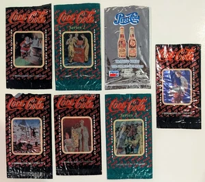 Envoltorios de tarjetas coleccionables de Coca Cola de papel aluminio vintage para manualidades, etc. - Imagen 1 de 7