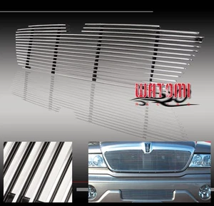 98-02 LINCOLN NAVIGATOR FRONT UPPER BILLET GRILLE INSERT ALUMINUM POLISHED NEW - Picture 1 of 1