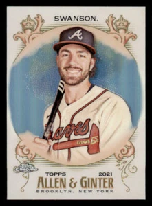 2021 Topps Allen and Ginter Chrome Refractors #112 Dansby Swanson (ref Y02284) - Picture 1 of 2