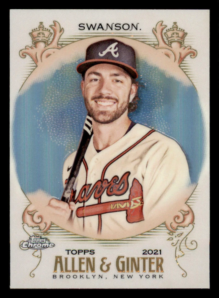 2021 Topps Allen and Ginter Chrome Refractors #112 Dansby Swanson (ref Y02284) - Image 1 of 2