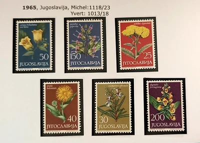 flores, naturaleza, 1965, Europa, Yugoslavia, MNH Foto 1 de 4
