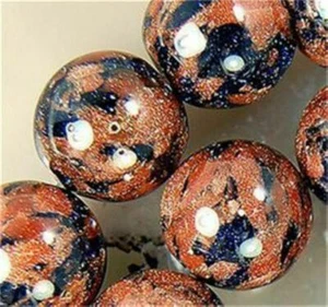 6/8/10MM Blue-GOLDSTONE gold stone Abacus Loose beads 15'' - Picture 1 of 3