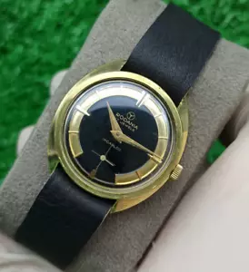 ORIGINAL RODANIA MEN ROUND LUXURY WATCH VINTAGE GOLDEN 34 MM 1980s & RARE - Picture 1 of 12