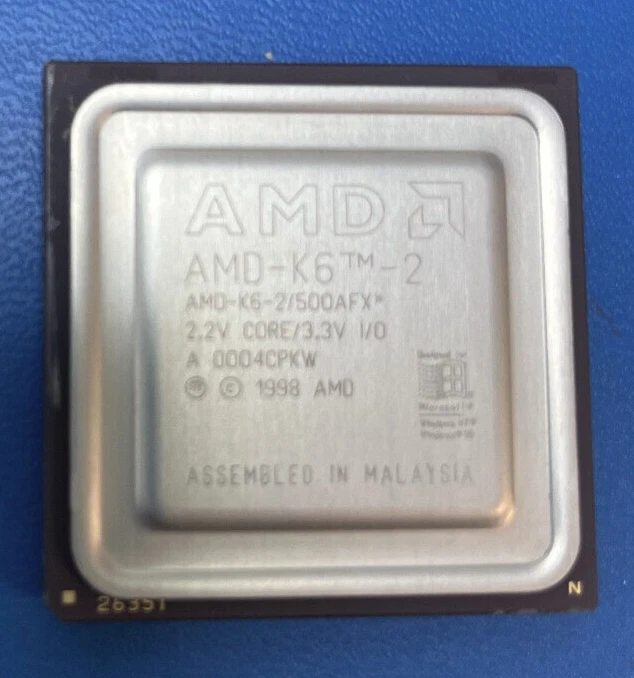 AMD K6-2 500MHz (AMD-K6-2/500AFX) Processor NEW - Image 1 of 1