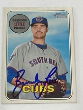 BRENDON LITTLE Signed Autographed 2018 Topps Heritage Minors Card Cubs Auto #16