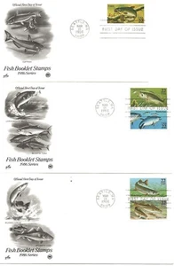 US Scott #2205-09, First Day Covers 3/21/86 Seattle Fish - Picture 1 of 1