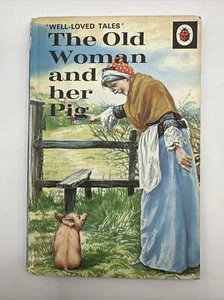 Marienkäfer Buch Serie 606D Die alte Frau und ihr Schwein Hardcover 1973 - Bild 1 von 9