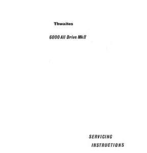 Thwaites 6000 mk2 Workshop Parts Manual - Picture 1 of 8