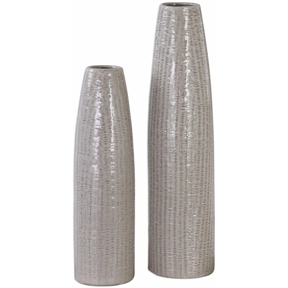 Uttermost 20156 Sara Textured Ceramic Vases Set of 2