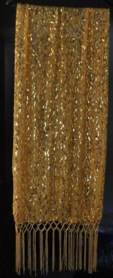 CHAL KIRKS FOLLY MALLA DORADA Y LENTEJUELAS DORADAS CON FLECOS  Foto 1 de 3