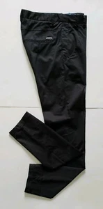 Pantaloni casual da uomo Danny Kadun slim fit taglia 30Wx32L nuovi cotone neri - Foto 1 di 8